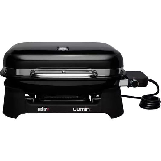 Open Box Weber Lumin Compact Indoor Outdoor Electric Grill, Black, 91010901