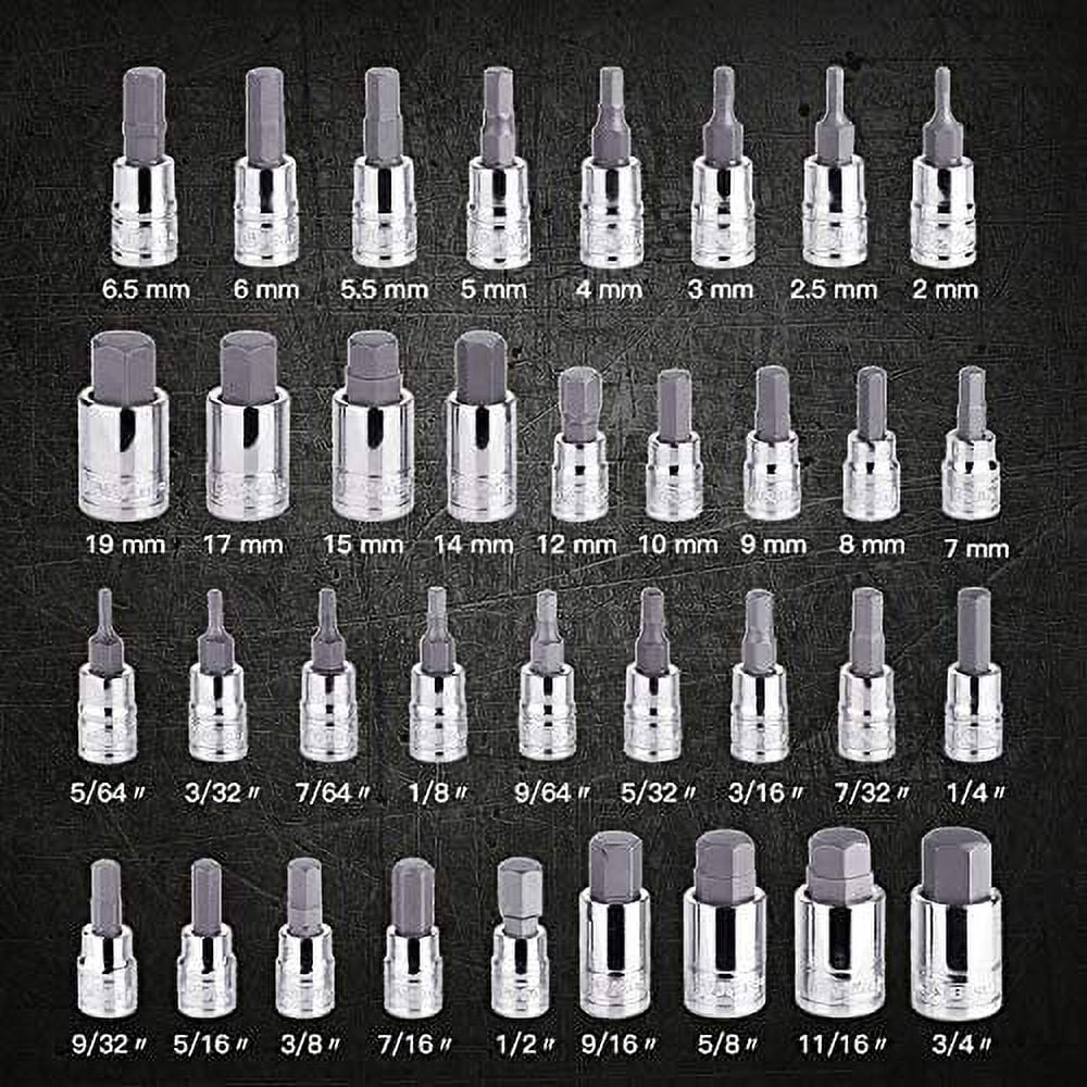 Tacklife Master Hex Bit Socket Set, S2 Steel