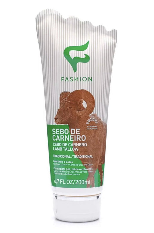 Mutton Tallow Cream - 100% Pure Sebo Flandes - Sebo De Carneiro- For Hands & Sunburn Relief, Adult Skin Care 6.7 Fl Oz