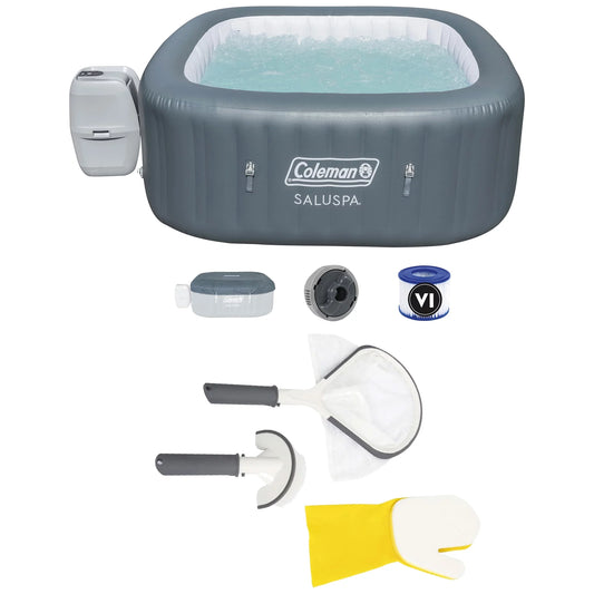 Coleman SaluSpa Inflatable Hot Tub and Bestway SaluSpa 3 Piece Cleaning Set
