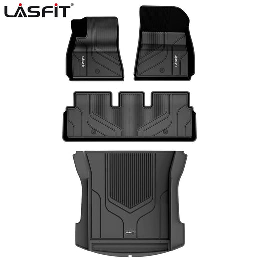 Lasfit Tesla Model 3 Floor Mats 2017-2020 TPE Material 1st & 2nd & Cargo All Weather Liners