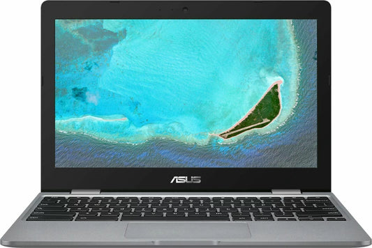 ASUS CX22NA 11.6 HD Chromebook - Intel Celeron N3350 1.1GHz - 4GB RAM - 32GB eMMC - Webcam - Chrome OS - Gray