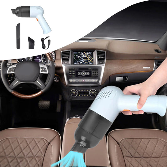 Ersazi Car Vacuum Cleaner Cordless Rechargeable Vacuum Cleaner,Powerful Suction Visual Dust Bucket 2000 Mah Battery Lightweight 120W 12000 Pa Handheld Vacuum Cleaner For Car On Clearance White