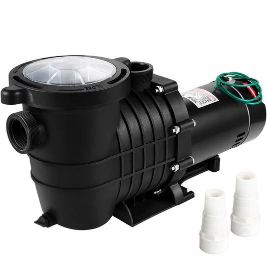 VEVOR Swimming Pool Pump, 1HP 110V/220V 5544GPH Powerful Self-priming Up to 34ft Head Lift, for In/Above Ground Pool Water Circulation, w/ Strainer Basket and 2pcs 1-1/2'' NPT Connectors, UL Certified