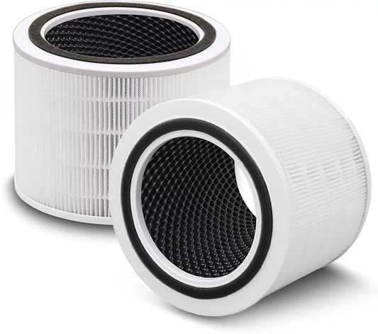 2 Pack Core 200S Replacement Filter Compatible with LEVOI Core 200S Air Puri-fier, 3-in-1 Ture H13 HEPA Filter with Activated Carbon Pre-Filter, Core 200S-RF