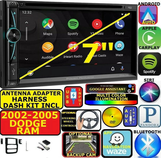 02 03 04 05 RAM GPS NAVIGATION SYSTEM BLUETOOTH CD/DVD/USB CAR RADIO STEREO PKG