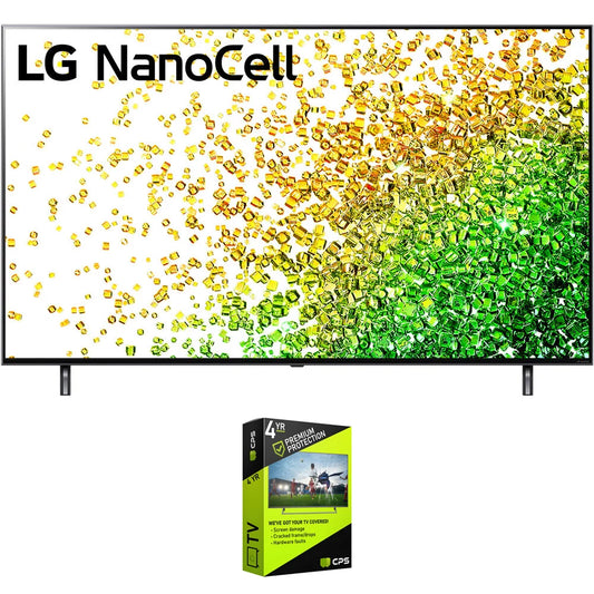 LG 65NANO80UPA 65 inch NanoCell 80 Series LED 4K UHD Smart webOS TV (2021) Bundle with Premium 4 Year Extended Protection Plan
