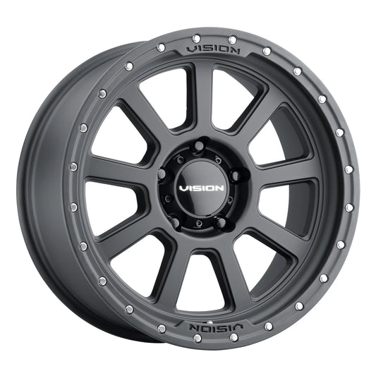 17x9 Vision 350 Ojos Satin Black Wheel 5x5.5 (12mm)
