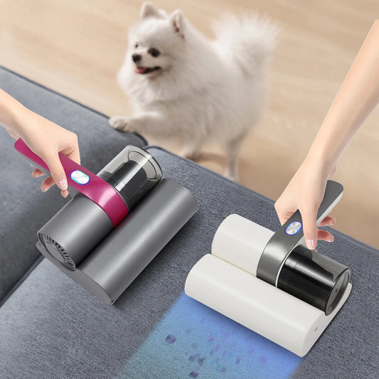 NEW Grey / White 100W Effective Handheld Mite Remover Home Bed UV Cordless Mattress Vacuum Cleaner