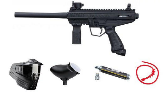 Tippmann Stormer Basic Paintball Marker Gun Powerpack includes Black Goggle, Hopper, 90g CO2 and Adapter