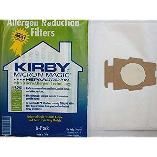 Kirby Part#204808 - Genuine Kirby Style F HEPA Filtration Vacuum Bags for ALL Sentria Models (6 Bags & 1 Belts)
