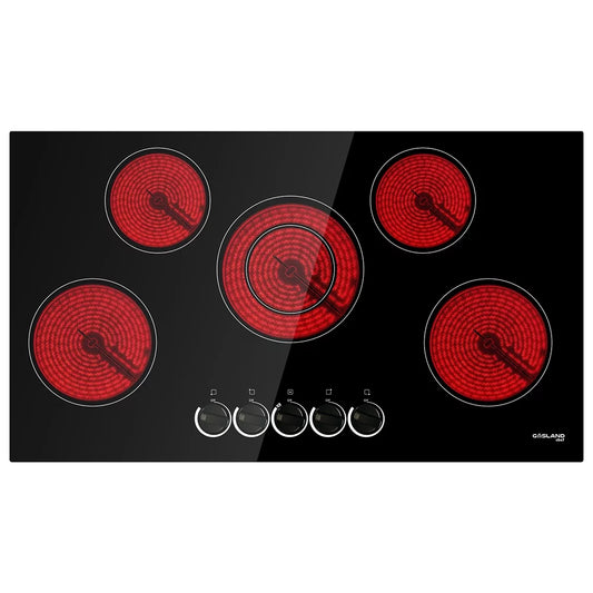 Gasland Chef 5 Burner Ceramic Cooktop,Mechanical Knob Control Electric Stove Top,240V