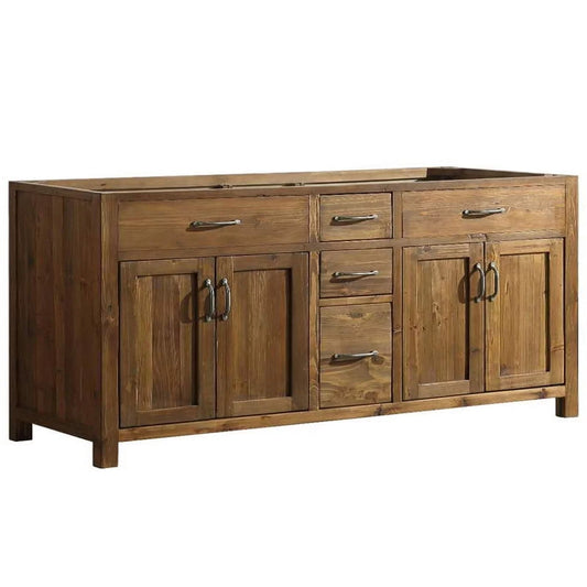 Design Element Bryson 72 Reclaimed Wood Vanity Base Only in Walnut