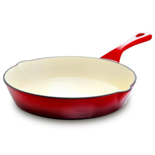 Crock-Pot 8 Inch Skillet Round Enameled Cast Iron in Ruby