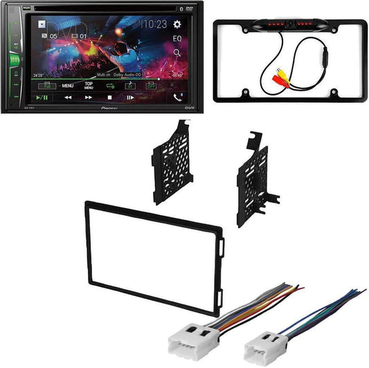 KIT4897 Bundle for 2004-2007 Nissan Titan W/ Pioneer Double DIN Car Stereo with Bluetooth/Backup Camera/Installation Kit/in-Dash DVD/CD AM/FM 6.2 WVGA Touchscreen Digital Media Receiver