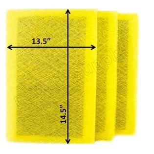 RayAir Supply 16x16 Air Ranger Air Cleaner Replacement Filter Pads 16x16 Refills (3 Pack)