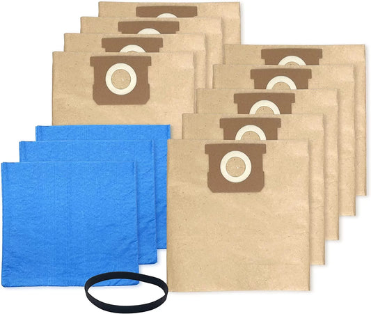 Hometimes 19-3100 Disposable Filter Bag and Reusable Filter Bag Compatible with Stanley 5-8 Gallon Wet/Dry Vacuums Cleaner