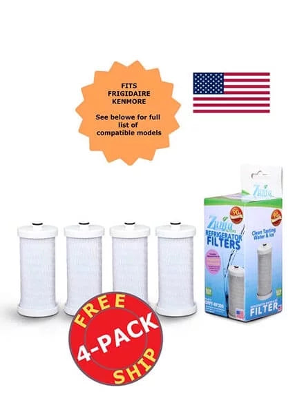 ZUMA Brand , Water and Ice Filter , Model # OPFF-RF300 , Compatible with FRS6LR5ES6 - 4 Pack - Made in U.S.A.