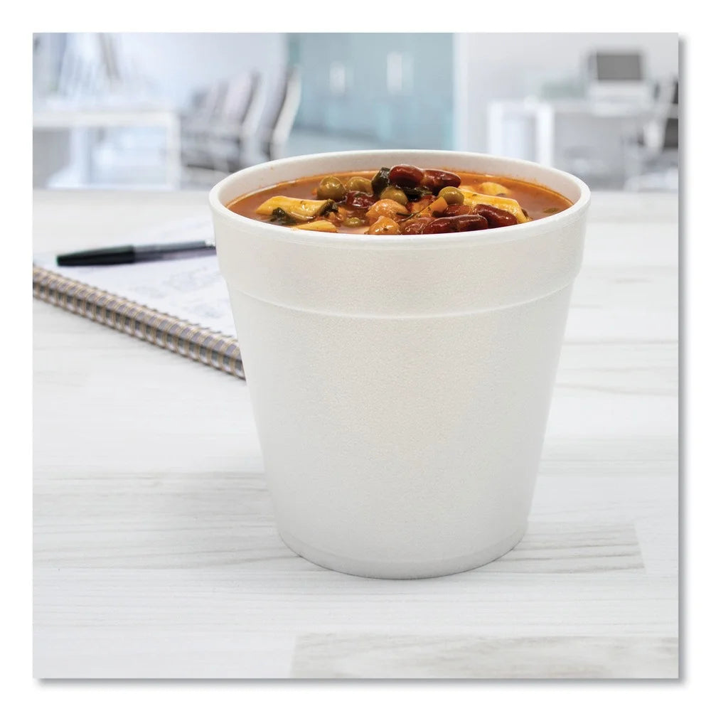 Dart 16MJ20 16 oz. Foam Containers - White (500/Carton)