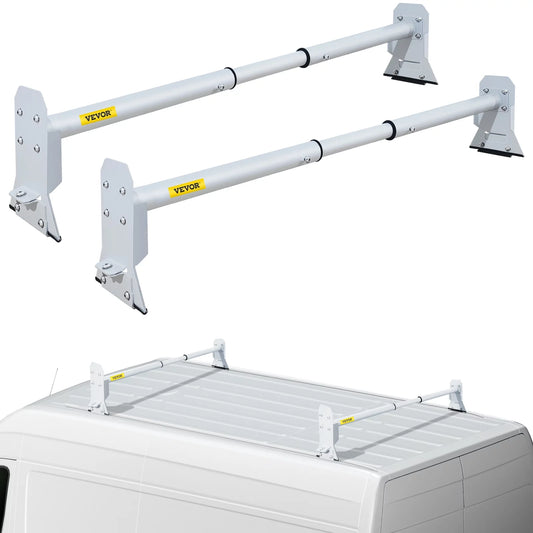 VEVOR Roof Ladder Rack Van Ladder Rack 46-68 in Adjustable 2 Bars 331 LBS Universal