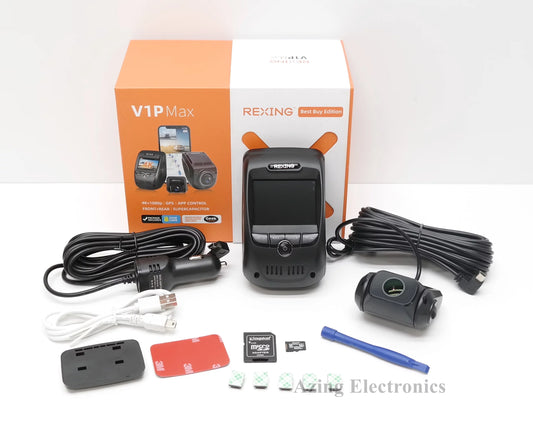 Pre-Owned Rexing V1P Max Plus Real 4K UHD Dual-Channel Front and Rear Wi-Fi Dash Camera (Good)