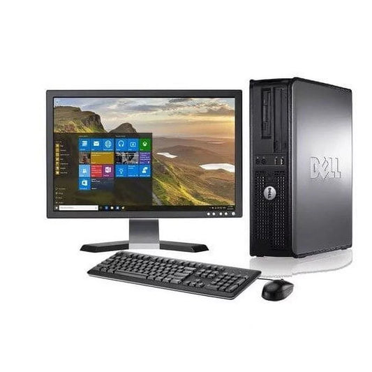 Dell - Optiplex Desktop Computer PC – Intel Core 2 Duo - 4GB Memory - 250GB Hard Drive - Windows 10 - 19 LCD