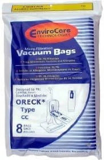 Designed To Fit 8 ORECK UPRIGHT & 12 CANISTER MICROFILTRATION VACUUM SWEEPER BAG COMBO