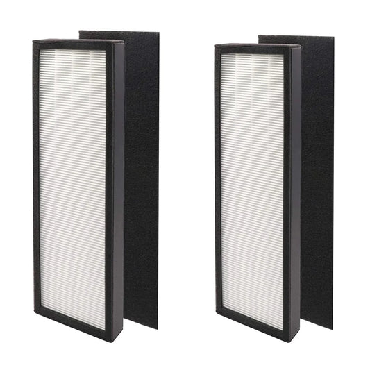2 Packs FLT4825 HEPA Replacement Filter B Compatible with AC4825 AC4300 AC4800 AC4900 AC4850 Air Purifier, True HEPA Filters & 2 Activated Carbon Pre-Filters