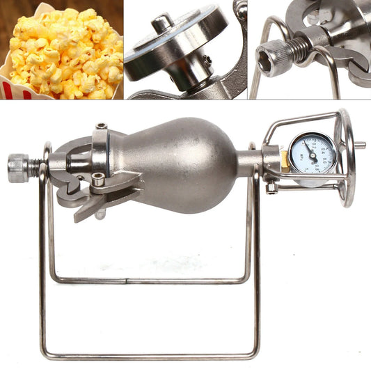 DENEST Vintage Hand Popcorn Machine Stainless Steel