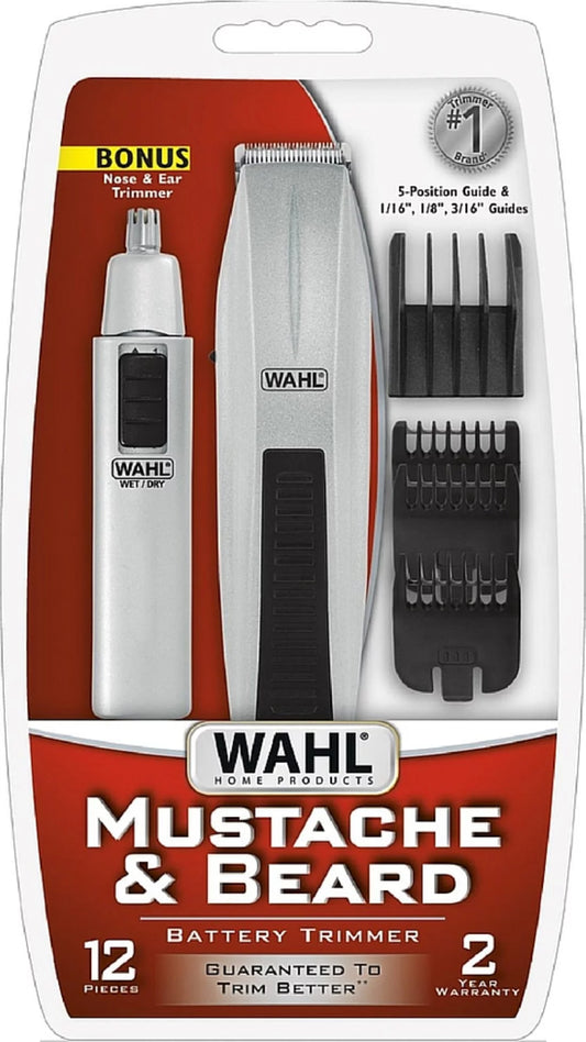 Wahl Mustache & Beard Battery Trimmer Kit with Bonus Nose Trimmer 1 ea