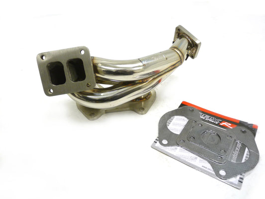 OBX Stainless Steel Manifold Compatible With 86-97 Mazda RX-7 13B/13B-REW 1.3L