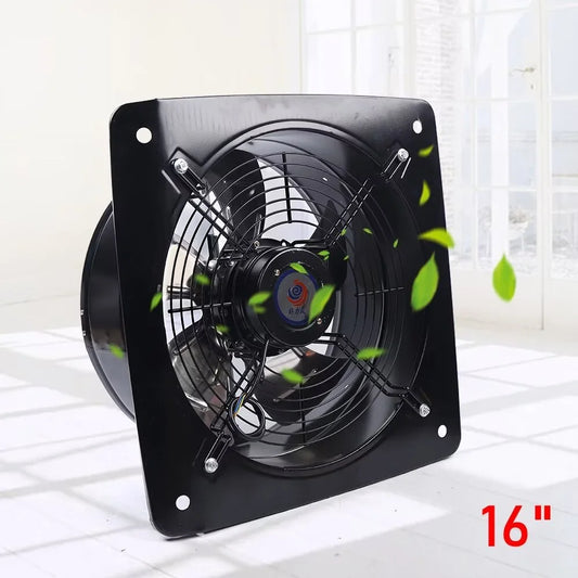 MIDUO Explosion Proof Fan, 16 750W Utility Air Blower Fan - Industrial Axial Flow Fan Ventilator Industrial Extractor Factory Metal Exhaust Air Blower Fan with Grill (750W, 16 Impeller Diameter)