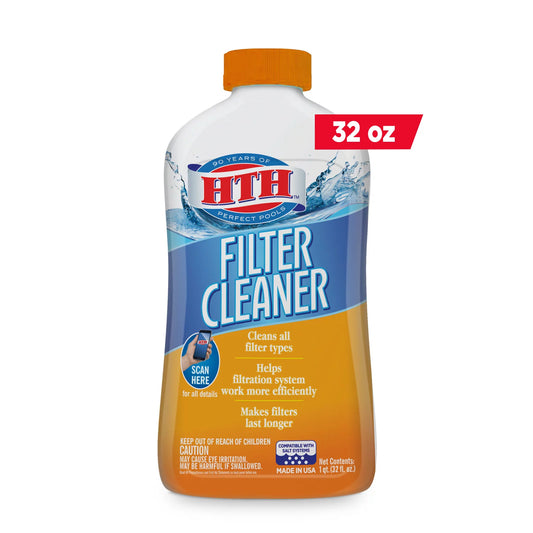 HTH Pool Filter Cleaner for Swimming Pools, 32 oz