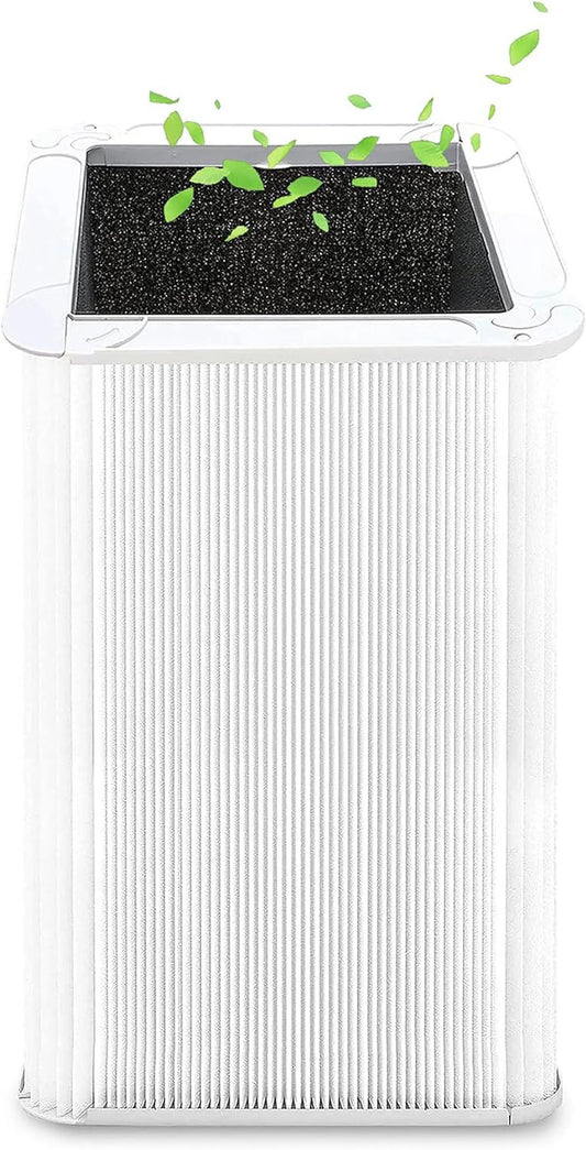Vicgod 1 Pack 121 Replacement Filter Compatible with Blueair Blue Pure 121 Air Purifier, H13 True HEPA Filter and High-Efficiency Activated Carbon Filter