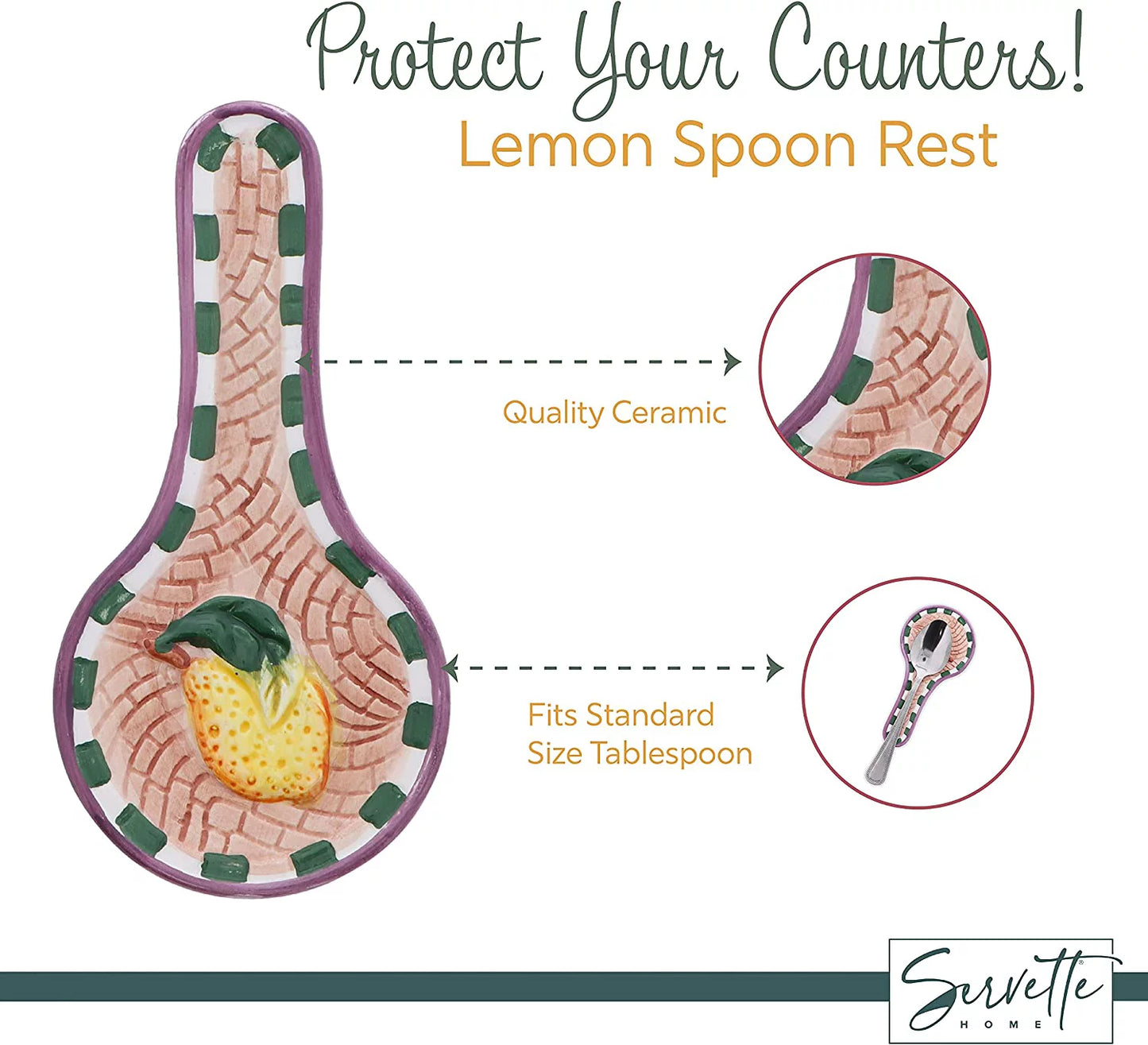 Lemon Salt & Pepper Shakers with Mini Lemon Spoon Rest