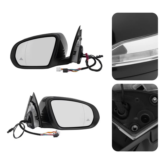 Right+Left Black Rear View Mirror for Mercedes Benz W205 C class C180 C250 C300