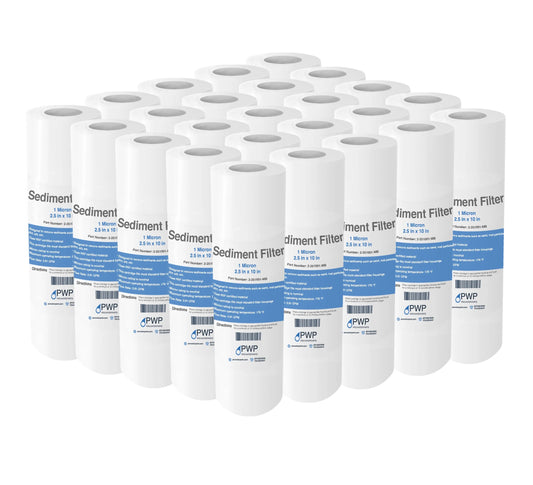 Sediment Melt Blown Water Filter 2.5x10 Standard 1 Micron 25 Pack