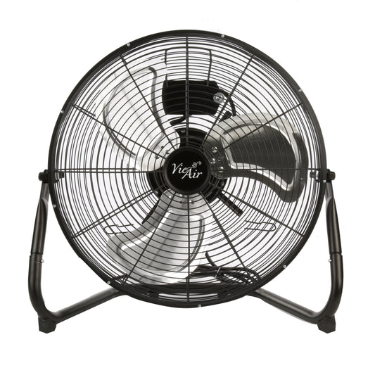 Vie Air 18 High Velocity Floor 3-Speed Fan, Black