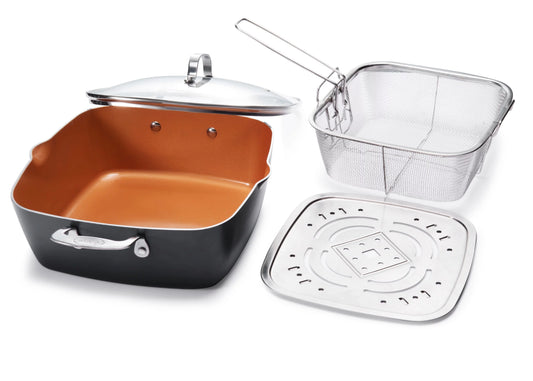 Gotham Steel Titanium and Ceramic Nonstick 4 Piece Cookware Set