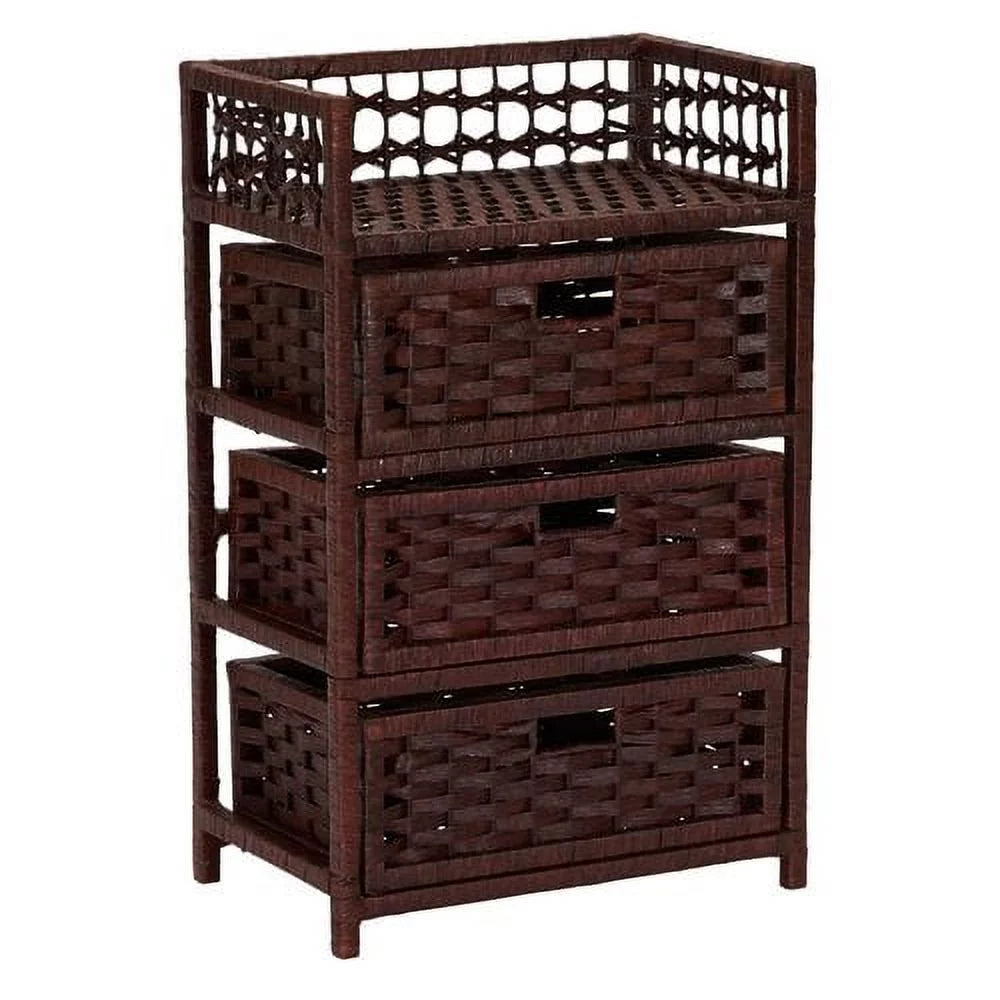 Household Essentials Paper Rope 3-Drawer Chest