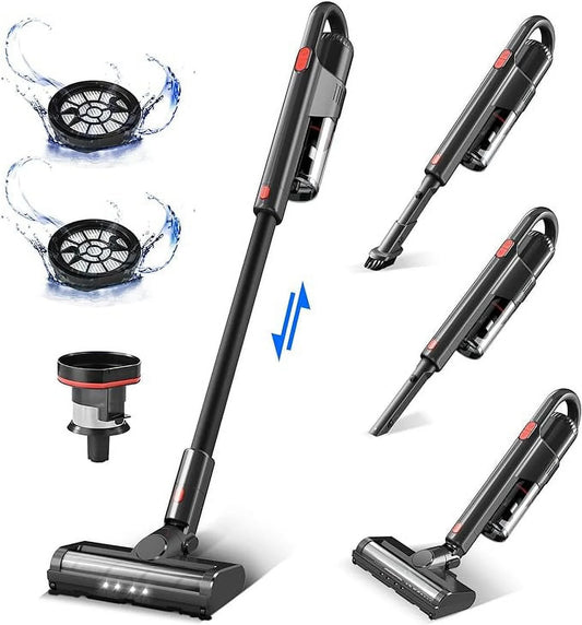 Open Box Doker Cordless Vacuum Cleaner Lightweight Stick Vacuum Cleaner V8285-B - Black