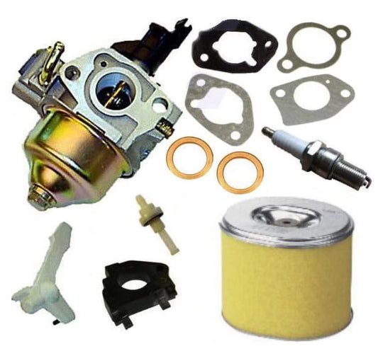 Fits Honda GX160 Carburetor Gaskets Air Filter Spark Plug Petcock Spacer For 5.5HP