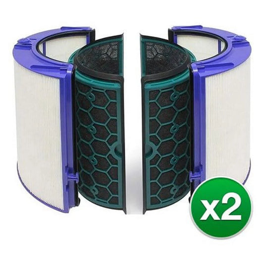 REP DP04 HP04 TP04 Purifier Fan Glass HEPA Filter & Inner Carbon Filter (2PK)