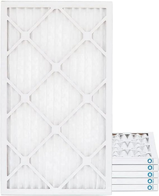Pamlico Air 14x30x1 MERV 8 Pleated AC Furnace Air Filters. Quantity 6. (Actual Size: 13.88 x 29.88 x 0.75 Inches)