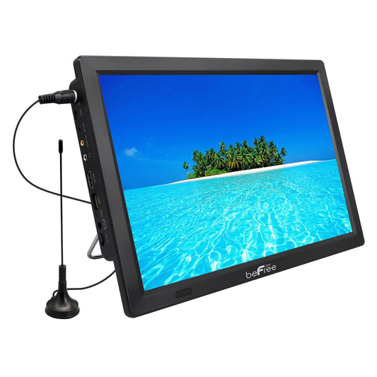 beFree Sound Portable 14 Inch LED TV with HDMI, SD/MMC, USB, VGA, AV In/Out and Built-in Digital Tuner in Black