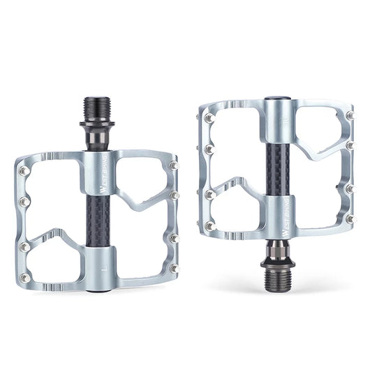 Lixada Bicycle Pedals Ultralight Aluminum Alloy 3 Bearings Anti-Slip Waterproof Wide Flat Cycling Accessories for Bike Riders