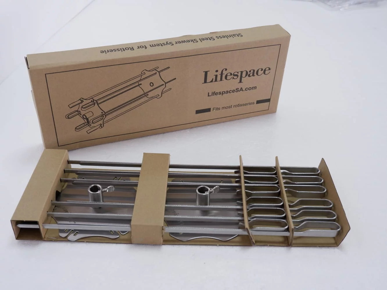 Lifespace Rotisserie Grill Skewer Set