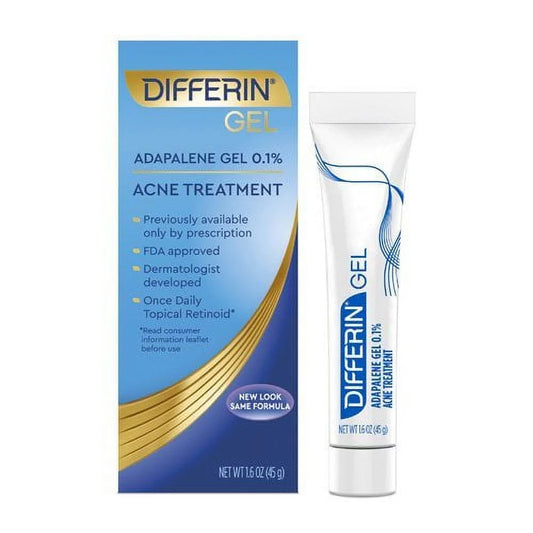 Differin Adapalene Gel Acne Pump Treatment, 0.1 %, 1.6 oz