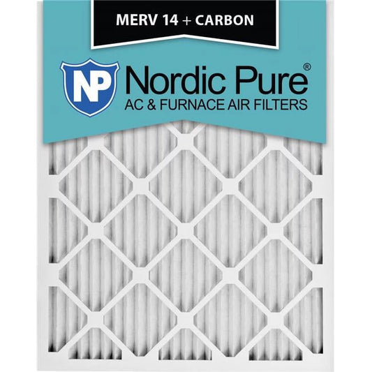 Nordic Pure 8x14x1ExactCustomM14-C-6 Exact MERV 14 Plus Carbon AC Furnace Filters, 8 x 14 x 1 in. - Pack of 6